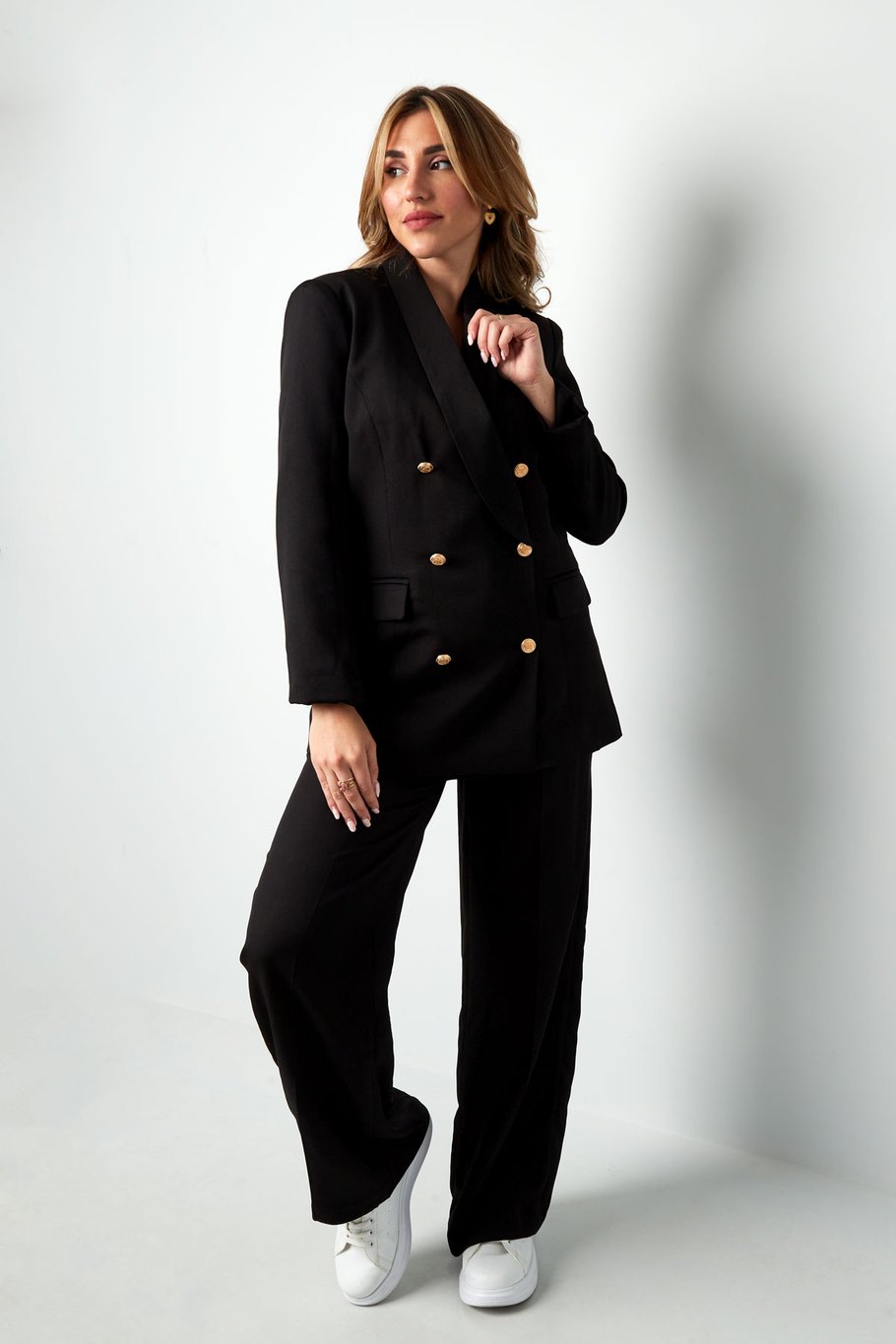 Blazer oversize boutons dorés - violet Image4